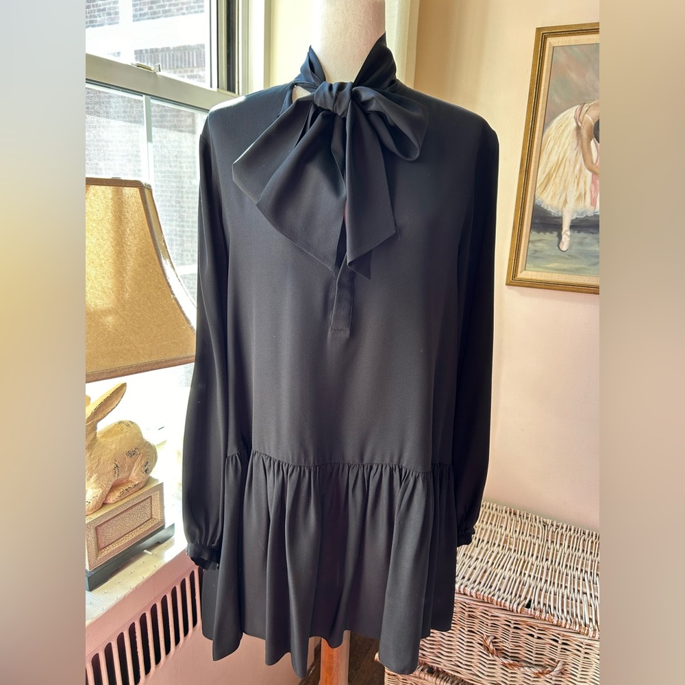 Polo Ralph Lauren Black Silk Poet Tunic